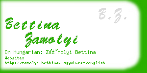 bettina zamolyi business card